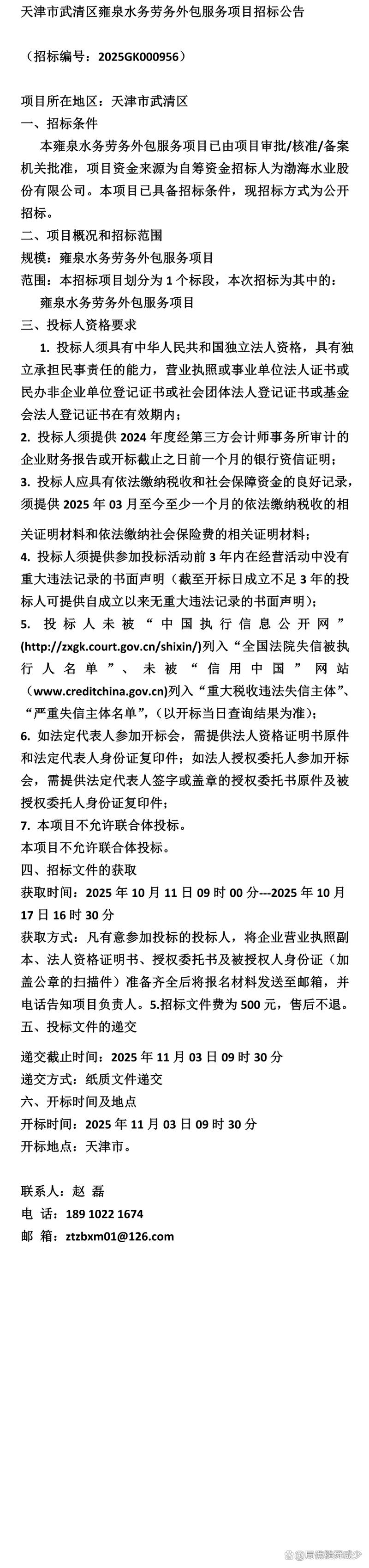 天津市武清区雍泉水务劳务外包服务项目招标公告深度解读 软件外包服务的机遇与挑战
